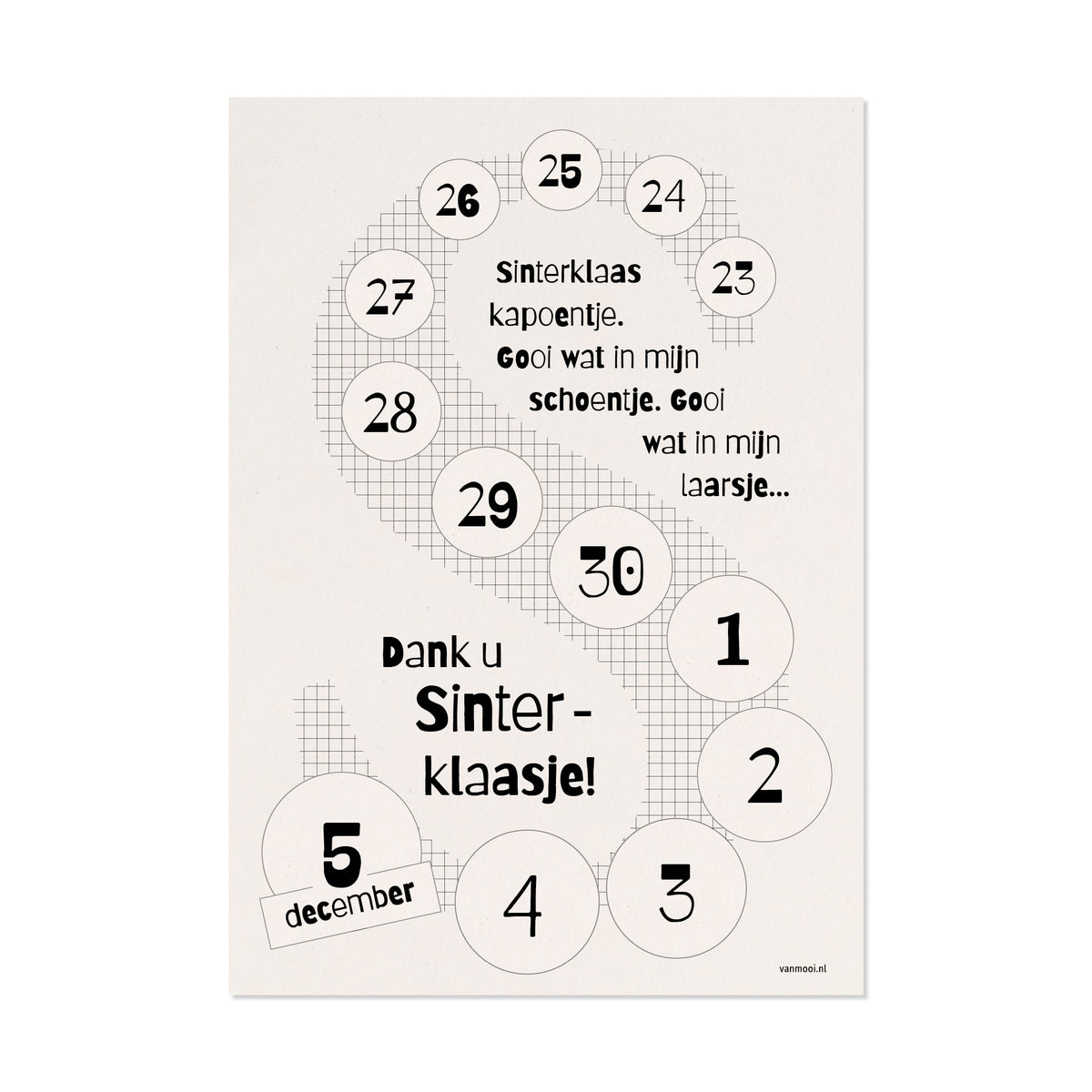 Aftelposter A4 | Sinterklaas Pakjesavond