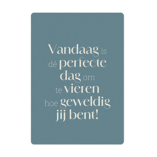 Duurzame ansichtkaart | Vandaag is de perfecte dag...
