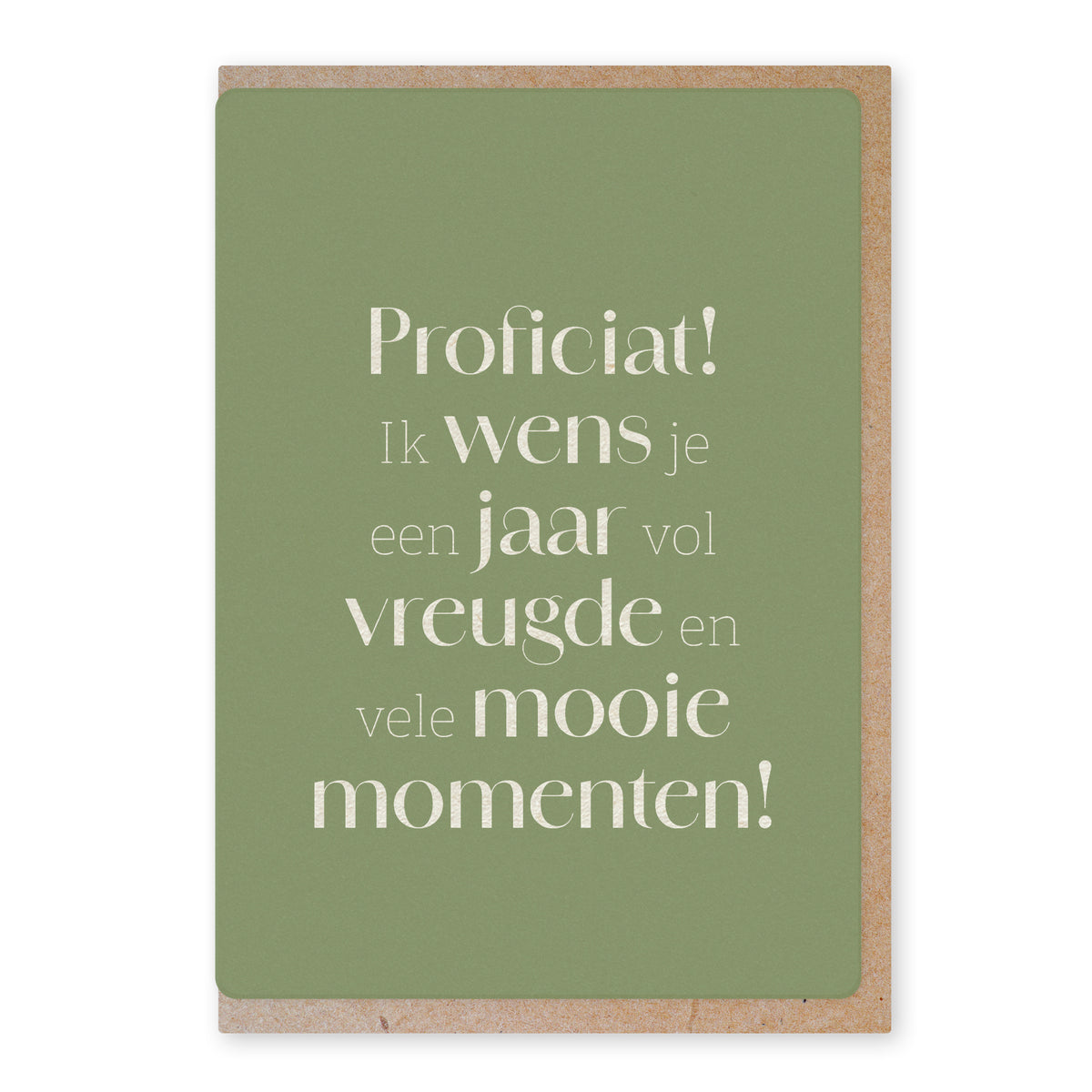 Duurzame ansichtkaart | Proficiat! Ik wens je een jaar vol...