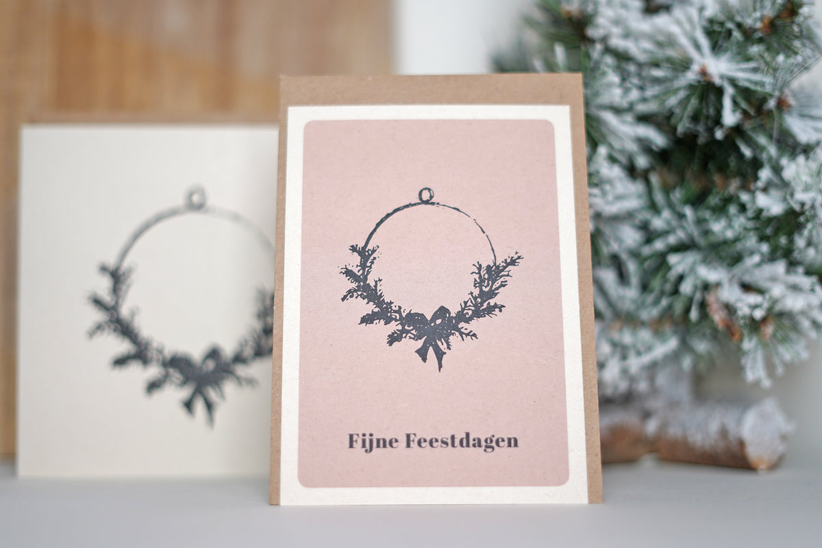 Duurzame kerstkaart | Krans
