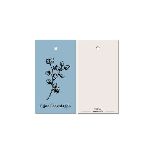 Cadeaulabel | Eucalyptus | blauw