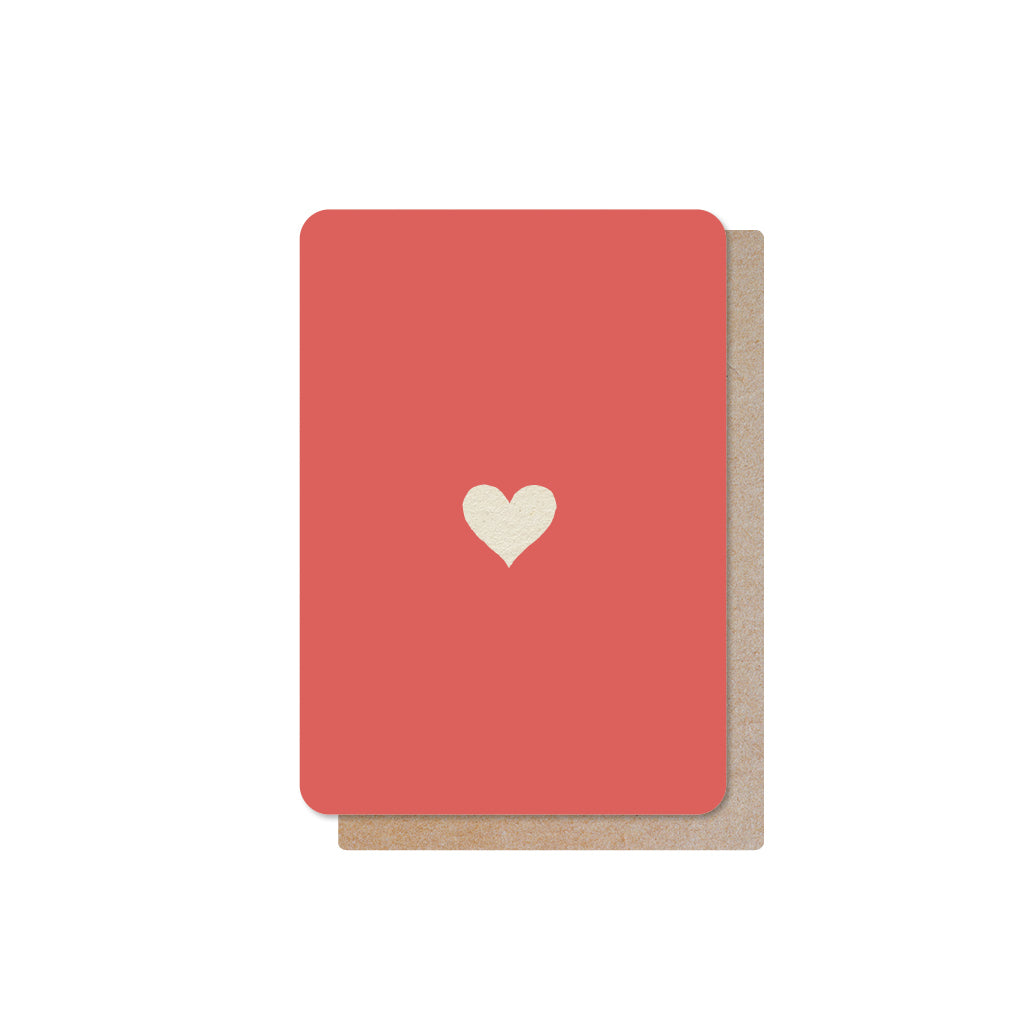 Minikaartje | Hart | Rood