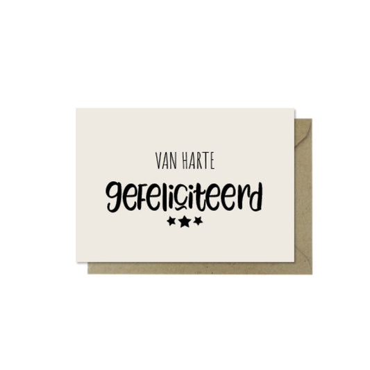 Minikaartje | Gefeliciteerd
