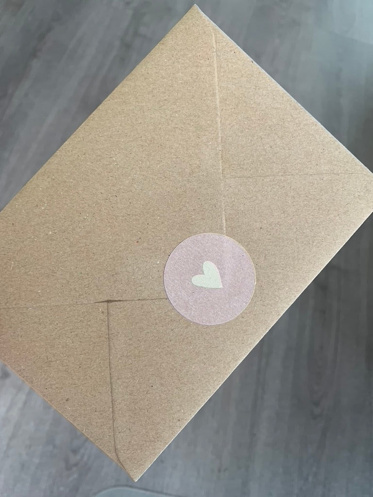 duurzame sluitsticker roze hart